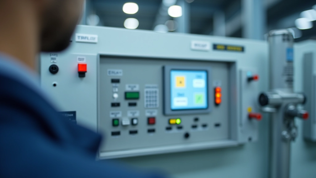 Control panel for LED lighting system showing switches and technical specifications